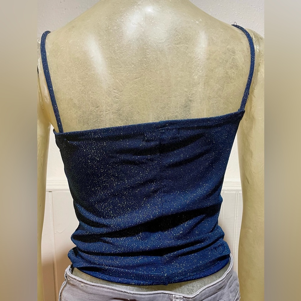 Reformation Navy and Gold Sparkle Top - Picture 5 of 7